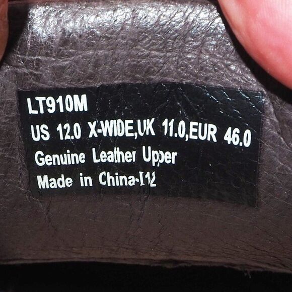 Apex Lexington Moc Toe Dress Oxfords Brown Leather LT910M Men's 12 XW - Picture 10 of 11